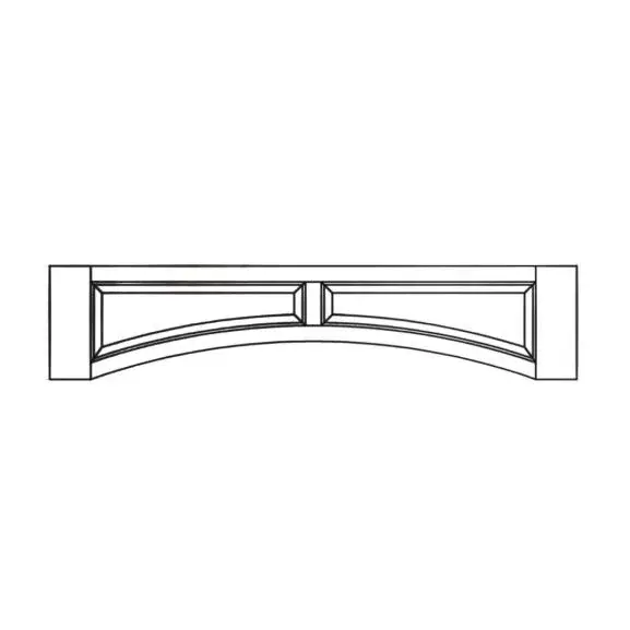 Dark Blue Shaker Arch Valance 36
