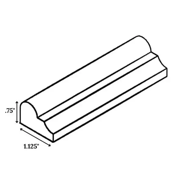 Dark Blue Shaker Corner Rail CR