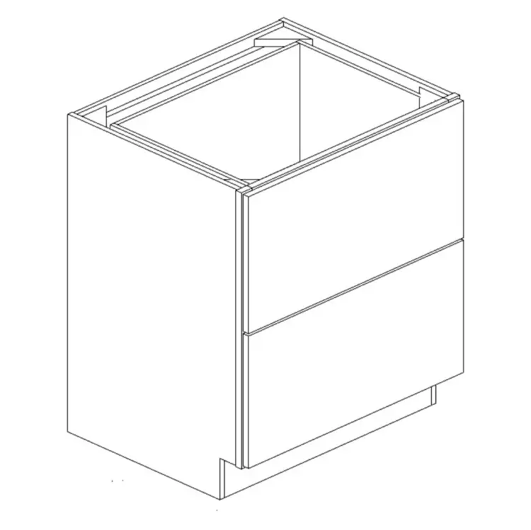Dark Blue Shaker 2-Drawer Base 30×34.5