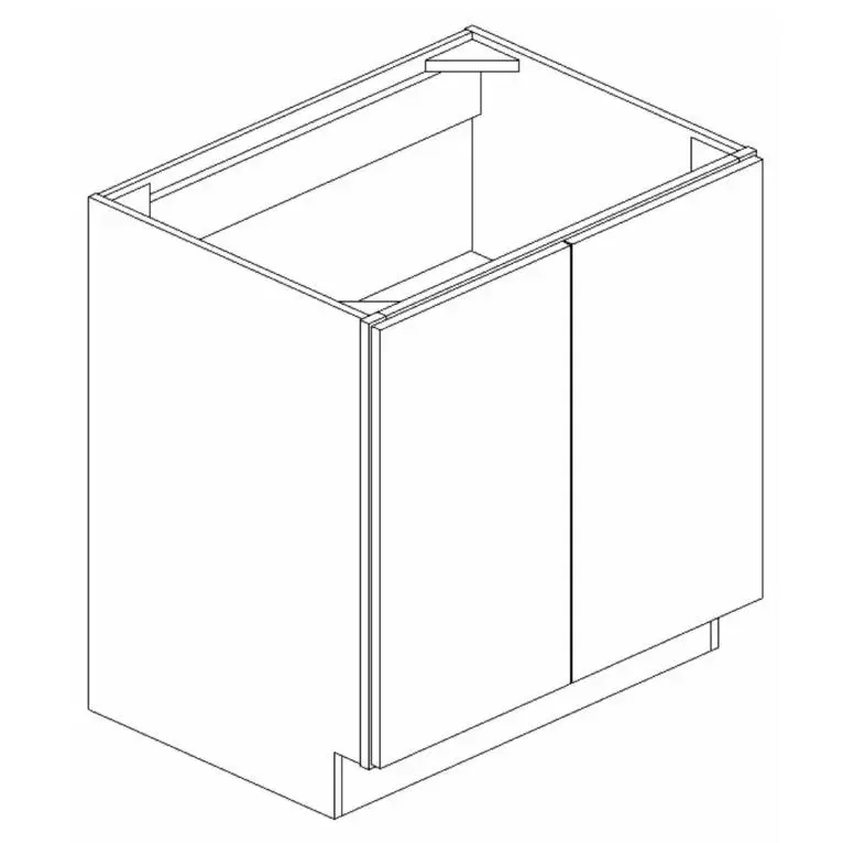 Dark Blue Shaker Full Height Base 24×34.5