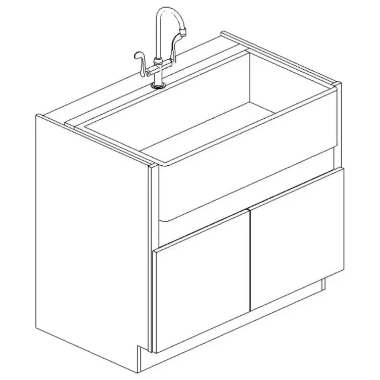 Dark Blue Shaker Freestanding Base 36×34.5