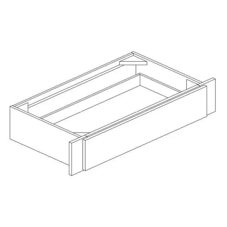 Off White Raised Panel Knee Drawer 30"/36"