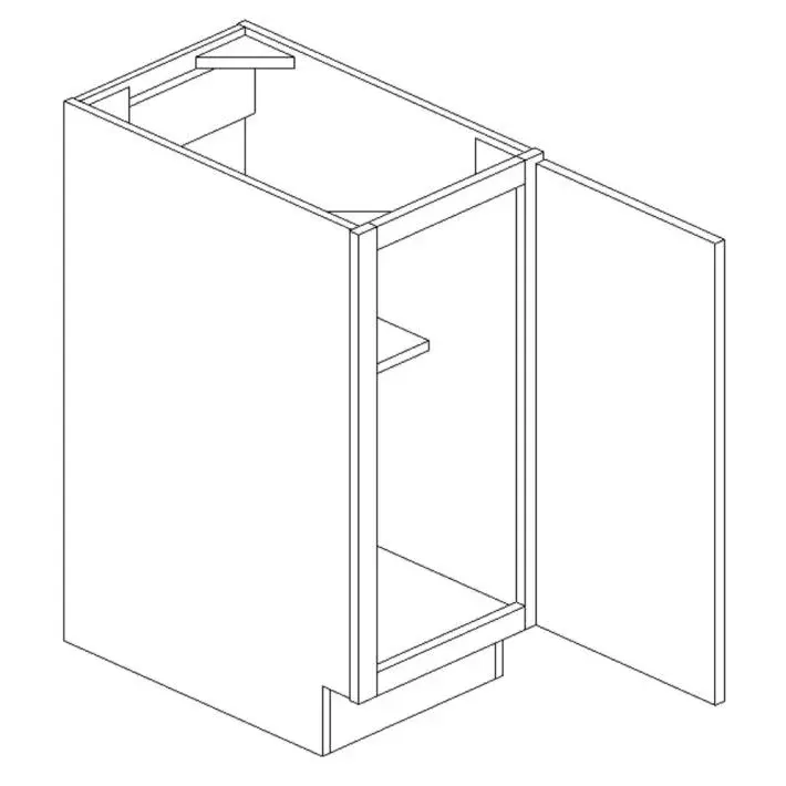 Dark Blue Shaker Full Height Base 12×34.5