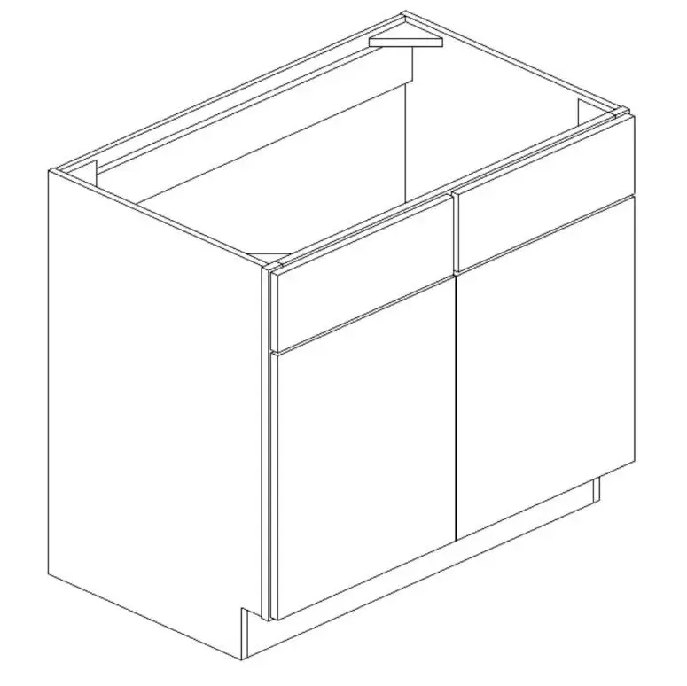 Dark Blue Shaker Sink Base 39×34.5
