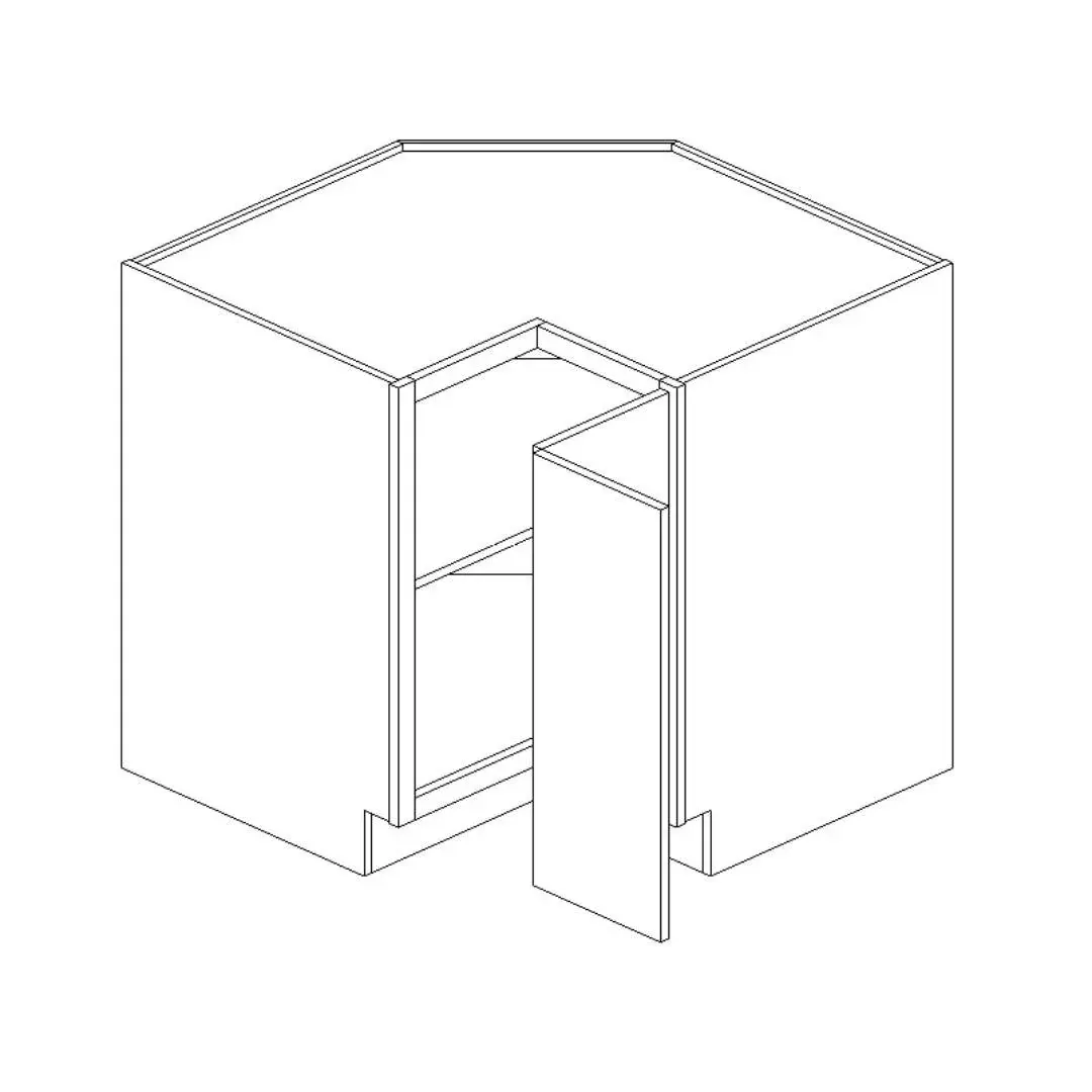 Dark Blue Shaker Base End Rail 36×34.5