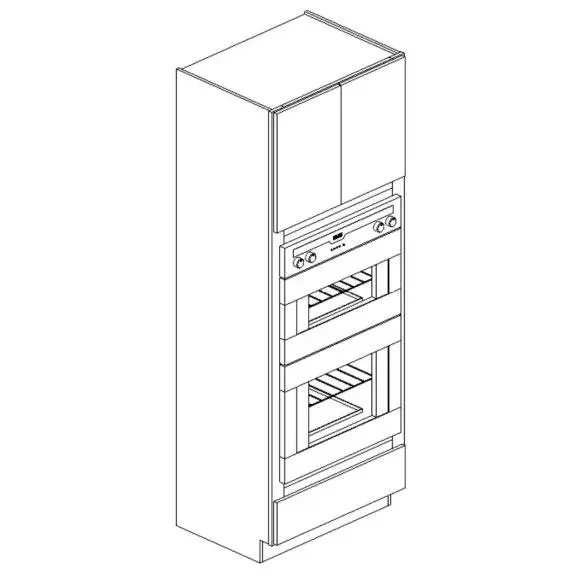 Dark Blue Shaker Oven Cabinet 33×84