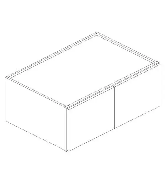 Dark Blue Shaker Wall 36×12×24
