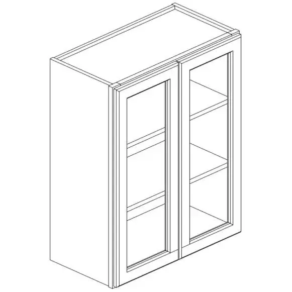 Dark Blue Shaker Glass Door Wall 24×30