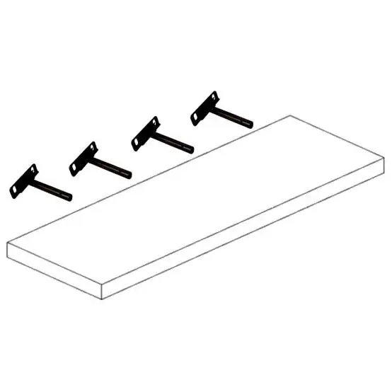 Dark Blue Shaker Wall Shelf 36×12