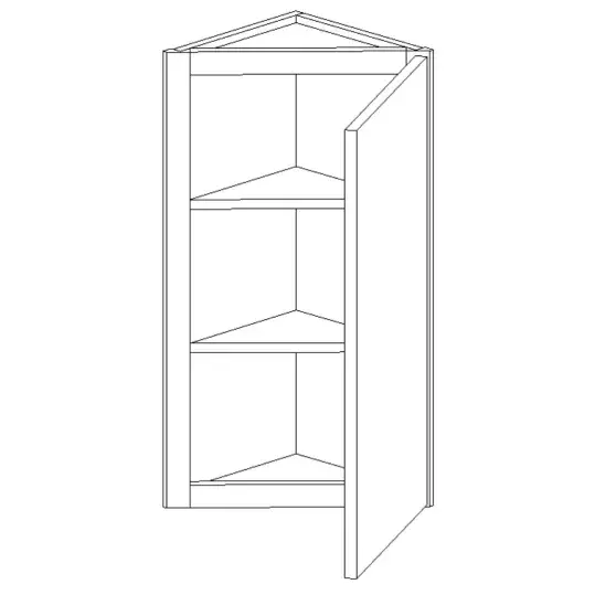Dark Blue Shaker Angle End Wall 30×30