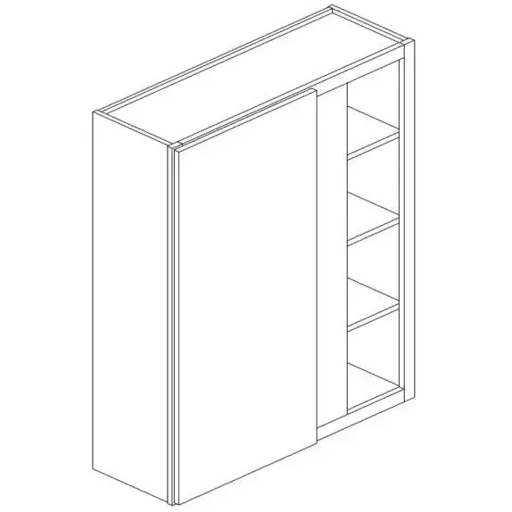 Dark Blue Shaker Blind Corner Wall 30×30